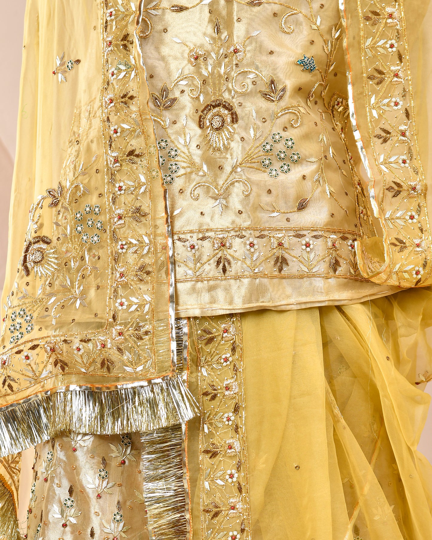 Gold Antique Rajputi Poshak