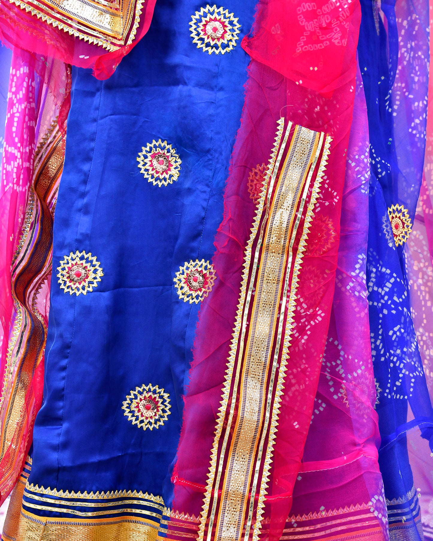 Blue Bamber Laffa Rajputi Poshak