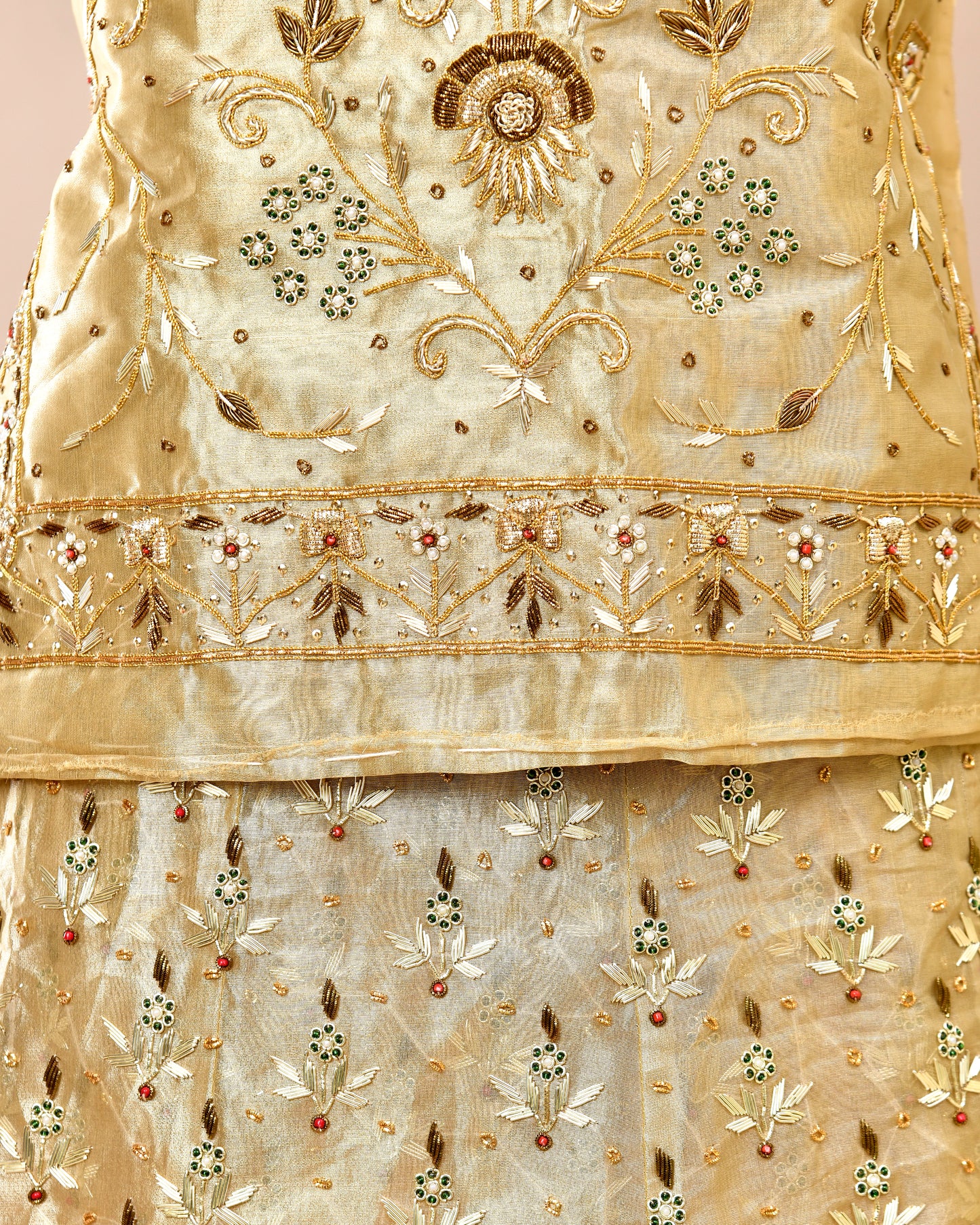 Gold Antique Rajputi Poshak