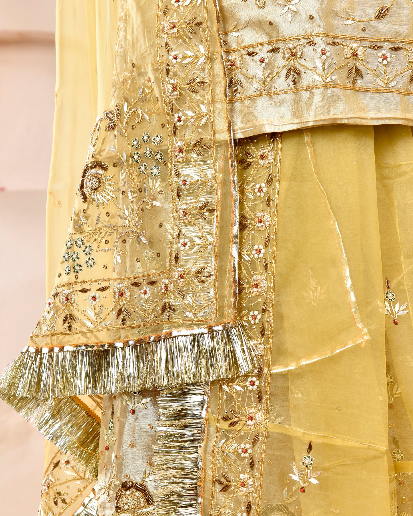 Gold Antique Rajputi Poshak