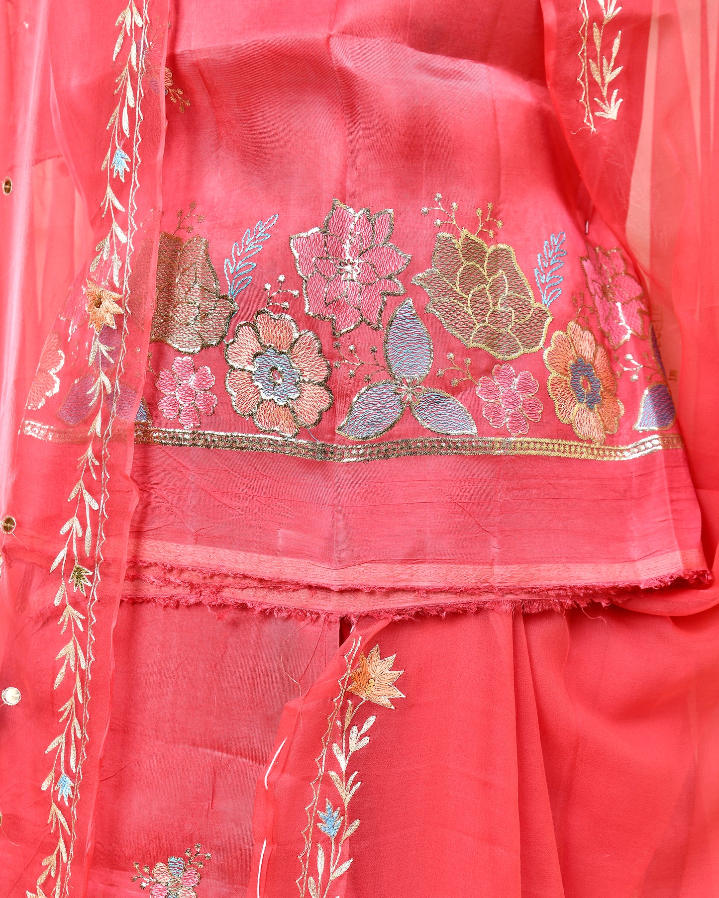 Gajri Upada Silk Embroidery Suit
