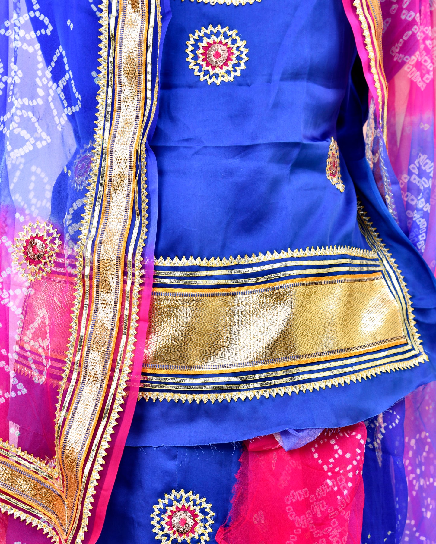 Blue Bamber Laffa Rajputi Poshak