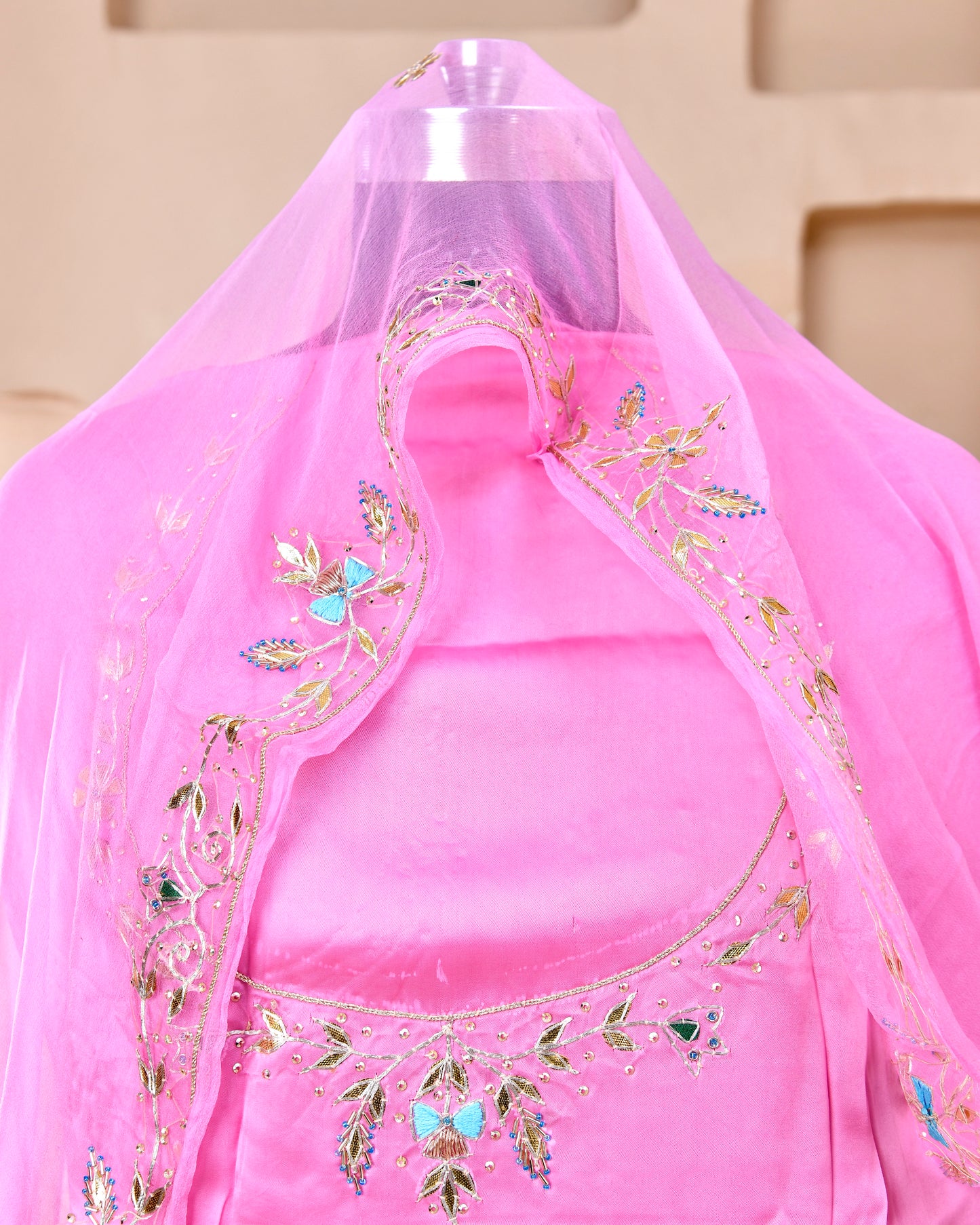 Pyaji Pink Zeropatti Rajputi Poshak