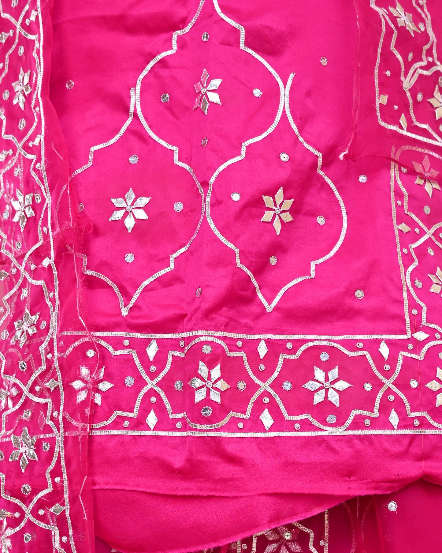Hot Pink Handwork Rajputi Poshak