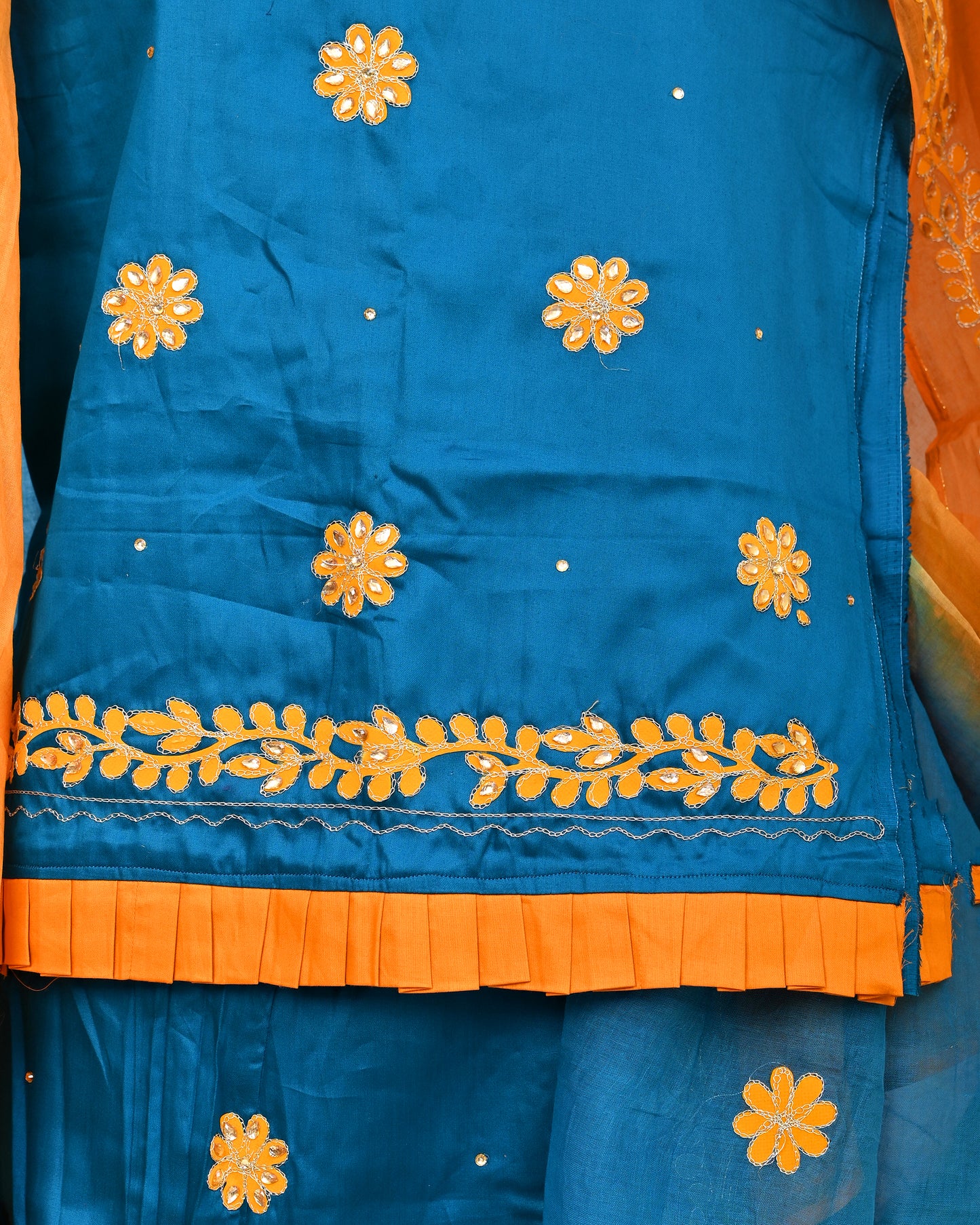 Blue Jam Cotton Rajputi Suit