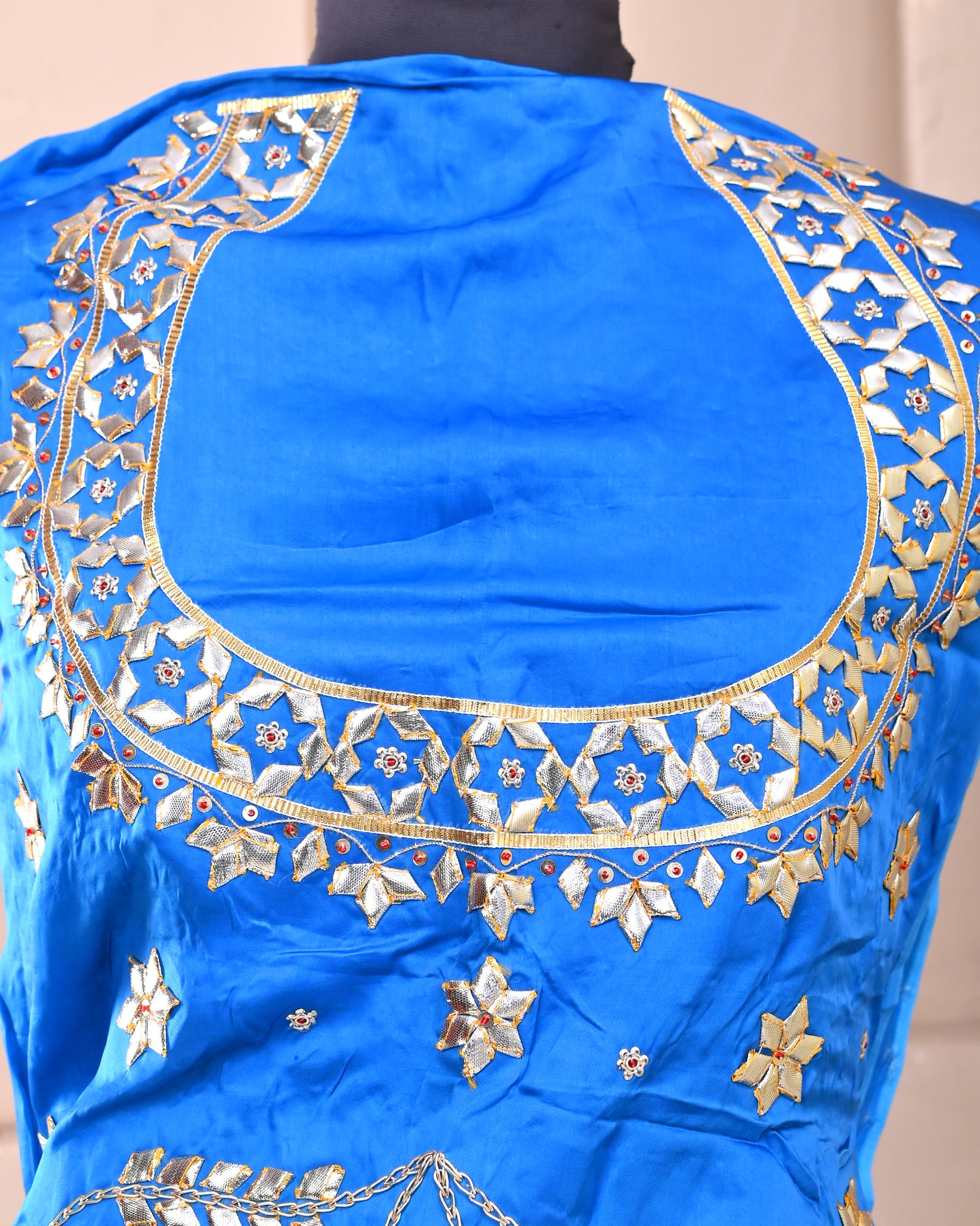Blue Gota Patti Rajputi Poshak