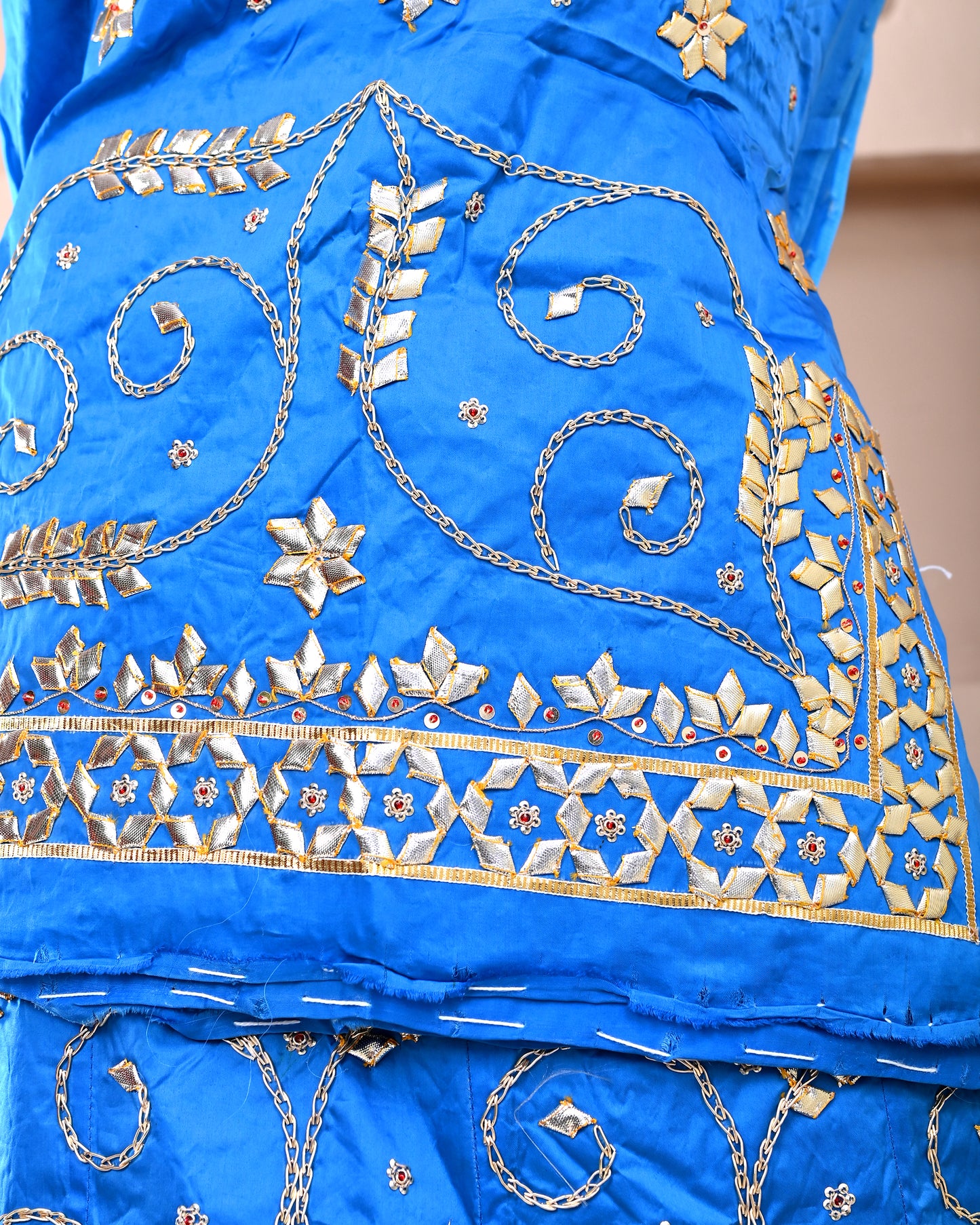 Blue Gota Patti Rajputi Poshak