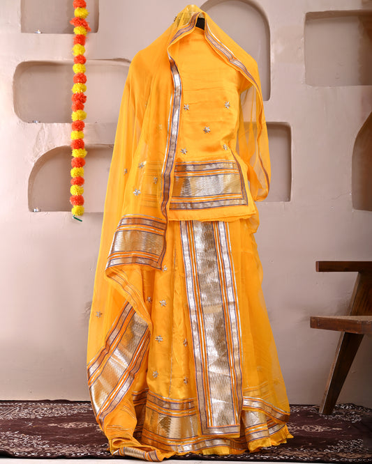 Yellow Laffa Rajputi Poshak